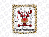 Bleached Nurse Practitioner Reindeer Christmas PNG, Reindeer Nurse Practitioner Png, NP Christmas Scrub Life Nursing Png