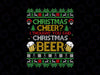 Beer Ugly Christmas PNG, Santa Drinking Party Png, Ugly Christmas Png, Holiday 2021 PNG Beer Lover Gifts For Men Xmas Jumper Holiday