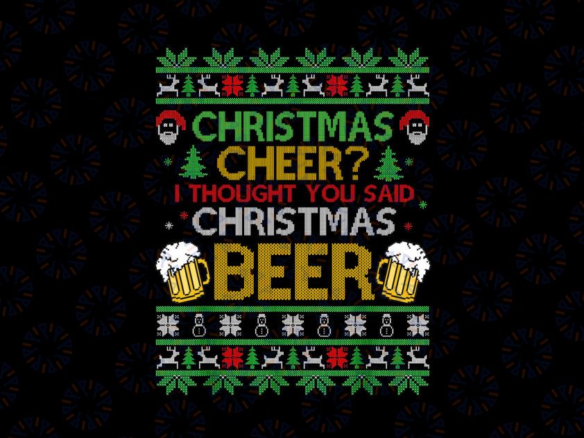 Beer Ugly Christmas PNG, Santa Drinking Party Png, Ugly Christmas Png, Holiday 2021 PNG Beer Lover Gifts For Men Xmas Jumper Holiday