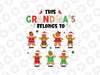 Personalized Names Grandma with Grandkids Name Christmas PNG, This Grandma Belongs To Christmas Cookies Kids' Name png, Custom Grandma png Sublimation