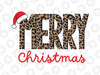 Leopard Christmas PNG ,Merry Christmas Shirt, Christmas with Santa Hat, Christmas PNG Digital Design, Printable Instant Download