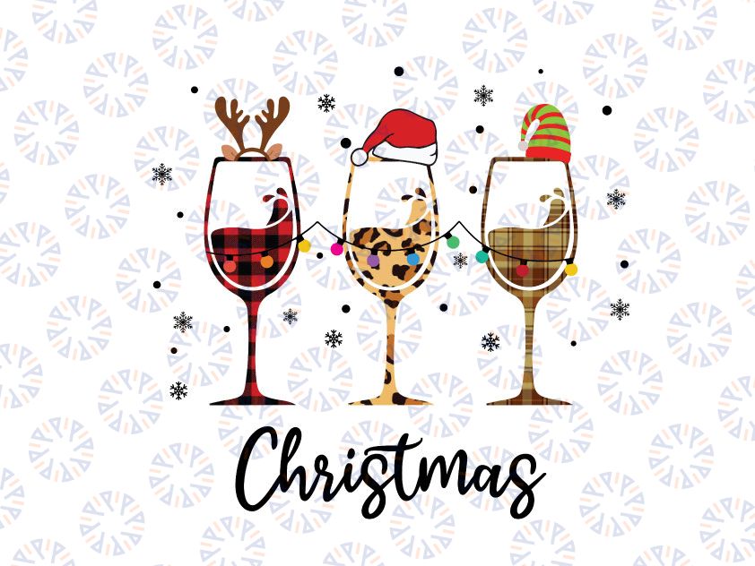 Christmas Wine PNG, Christmas Drinking Png, Wine Glass Santa Hat Png, Christmas Wine Bling Png, Funny Christmas Png