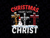 Christmas Begins with Christ Crosses Sublimation PNG, Buffalo Plaid Xmas PNG, Mery Christmas Png Sublimation Digital Download