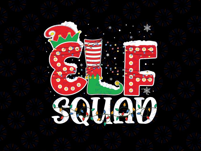 Funny Family Matching Christmas Elf Squad Png, Elf Squad Png, Elf Png, Christmas Png, Christmas Shirt Png, Christmas Squad Png Download