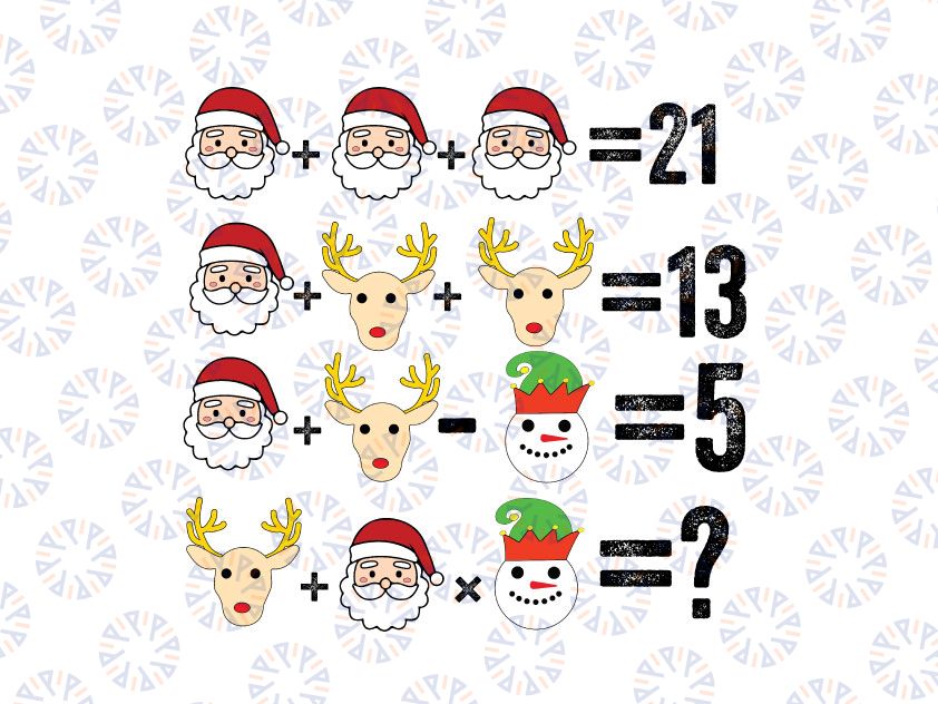 Christmas Math Teacher Svg Png, Funny Christmas Kids Svg, Christmas Math Quiz Svg, Santa Claus Svg, Reindeer Tee, School Holiday Svg