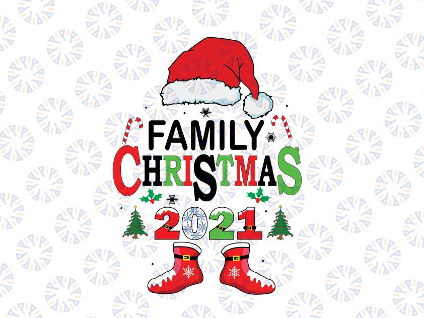 Family Christmas 2021 crew Xmas Squad santa funny Svg Png, Christmas Family 2021, Christmas hat Svg design, Merry Christmas