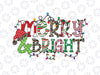 Merry & Bright Christmas PNG, Family Matching Christmas png, Cute Christmas Png, Christmas Family Vacation Sublimation Digital Download