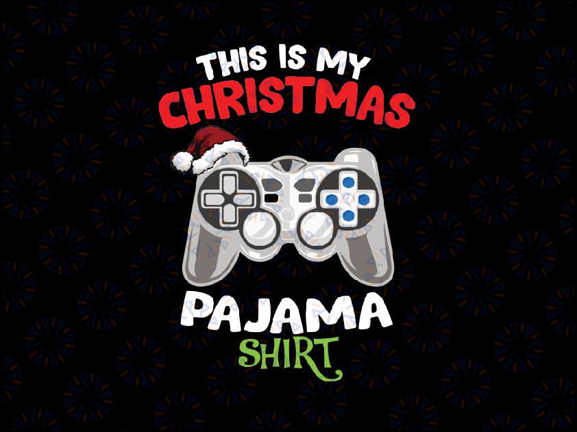 This Is My Christmas Pajama Santa Hat Svg png, Xmas Video Gamer svg, Hat Gamer Video Christmas Svg, Game Lover Svg