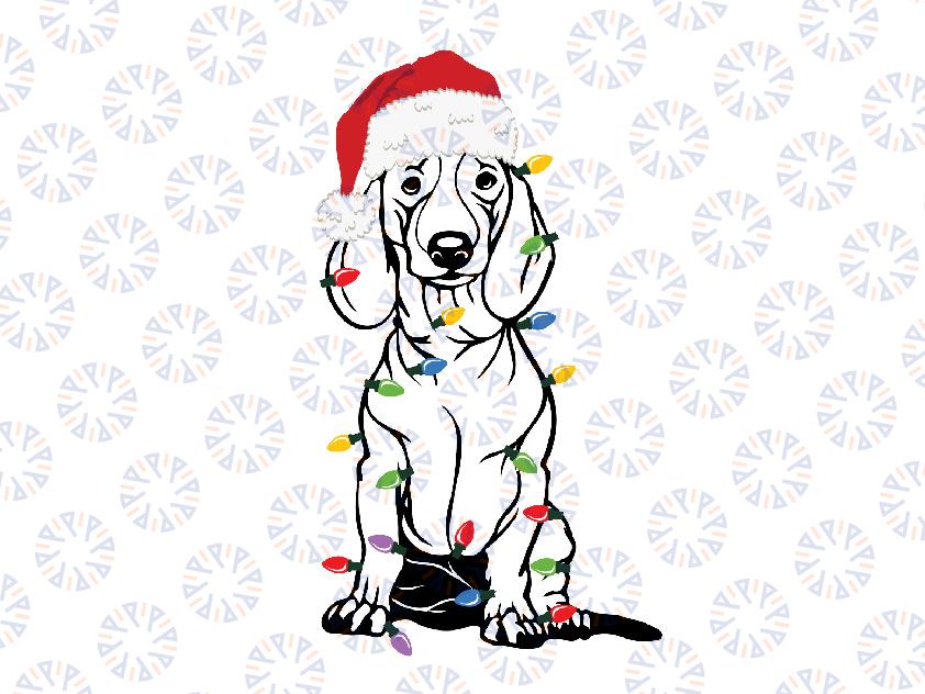 Funny Basset Hound Dog Tree Christmas Lights Xmas Pajama SVG PNG, Basset Hound Xmas Svg, Basset Hound Dog Christmas Gift, Merry Christmas