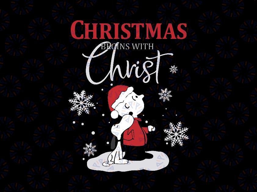 Snoopy And Charlie-brown Christmas Begins With Christ