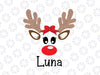 Personalized Name Reindeer SVG, Christmas SVG, Reindeer Face SVG, Cute Reindeer Png, Boy, Girl, Kids, Png, Svg Files For Cricut, Sublimation Designs Downloads