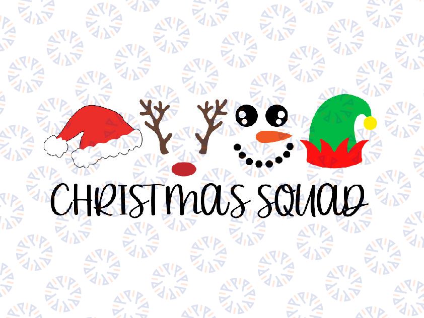 Christmas Squad SVG, Family Christmas Crew SVG, Santa Squad SVG, Elf, Snowman, Reindeer, Kids, Png, Cricut, Sublimation Designs Downloads