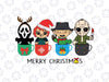 Horror Movie Chibi Christmas Png, Horror Movie Christmas, Christmas PNG Sublimation