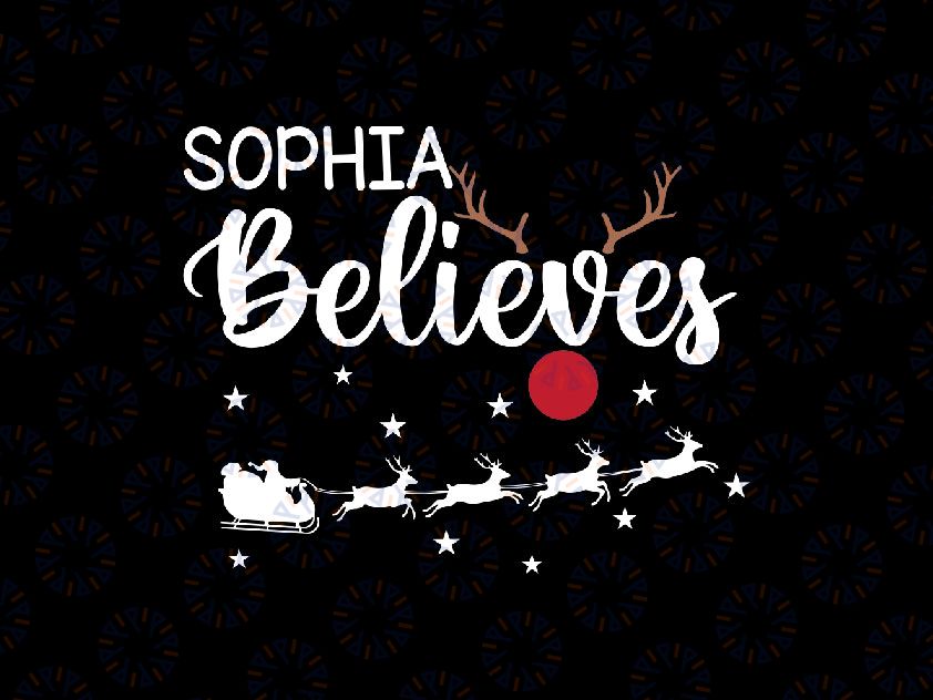 Personalised Name Believes Christmas 2021 SVG, Xmas Family svg, Matching Family Svg Png, Merry Christmas Svg, Kids Xmas Svg Png Dxf