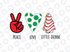 Peace Love Little Debbie SVG, Christmas Tree Cake,  Holiday Party Gift