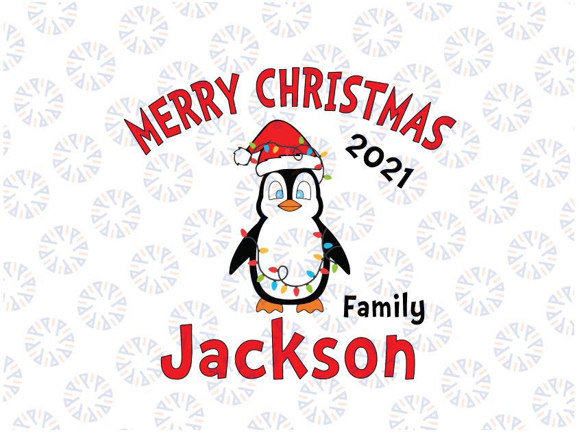 Personalized Family Name Christmas Penguin Family Matching 2021 svg png, Christmas Vacation svg, Family Matching Tee, Christmas Family Tees, Christmas Matching Family