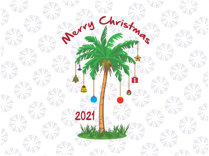 Merry Christmas 2021, Tropical Christmas svg, Christmas on the beach,Christmas palm tree,Family Christmas svg png, Xmas matching