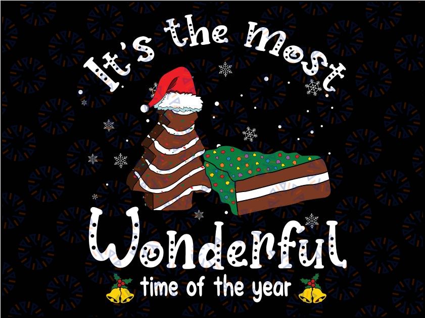It's The Most Wonderful Time Of The Year Debbie Christmas Svg, Christmas Tree Cake Svg Little De-bbie Svg, Christmas PNG