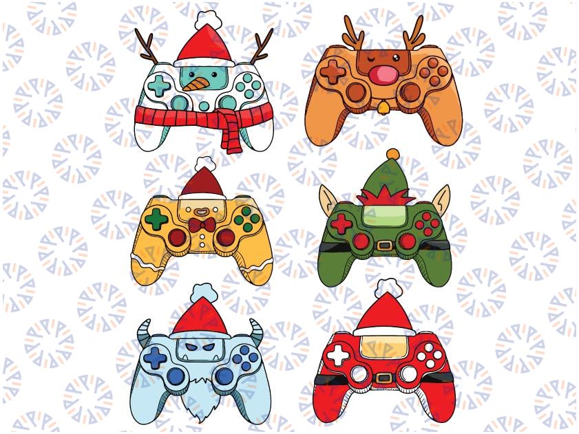 Video Game Controller Christmas San-ta Hat Gamer Boys Kids PNG, Christmas Game Controller PNG ,Funny Gamer Christmas PNG, Instant Download