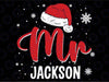 Personalized Name Mr Couples Christmas Png, Mr and Mrs Couple Png, Matching Couple Christmas Outfit Png, Wife & Husband Christmas Design