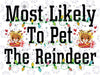 Most Likely To Family Christmas Png, Funny Christmas png, Most Likely To Pet the Rainder Png, Family Christmas Png, Digital Download