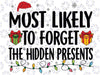 Most Likely To Forget The Hidden Presents Family Christmas Svg, Funny Xmas Family Matching Gift Svg, Saying Quote Christmas Svg
