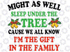 Might As Well Sleep Under The Tree Svg  Cause We All Know I'm The Gift In The Family svg, Christmas svg, Christmas clipart