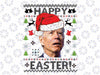 Santa Joe Biden Happy Easter Ugly Christmas Png, Biden Christmas Funny, Ugly Christmas File, Easter Bunny Png, Png Cut File