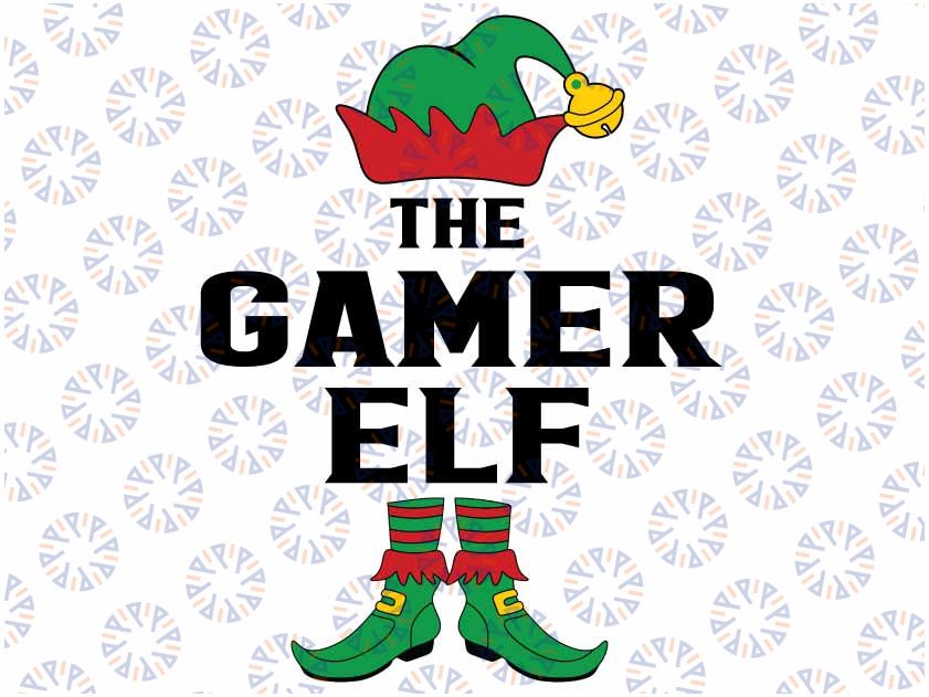 Gamer Elf Matching Family Christmas Group Men Women Kid Svg, Christmas Elf Svg, Xmas Video Game Svg, Instant Download