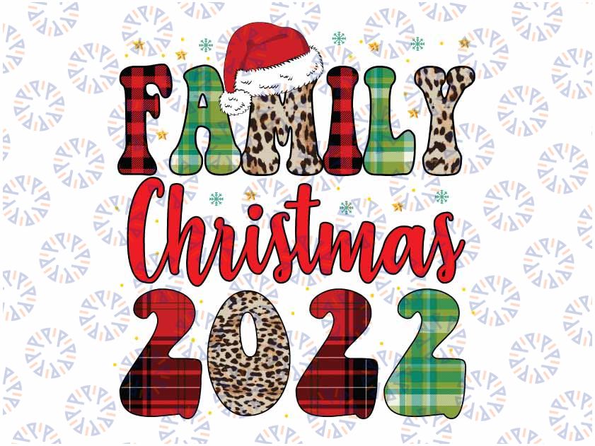 Family Christmas 2022 Matching Squad Santa Elf Funny Png, Family Christmas Png Buffalo Plaid, Merry Christmas, Family Christmas Png