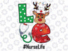 Funny Christmas Nurse Stethoscope Christmas Reindeer Nurse Png, Love Christmas Nurse Png, Gift For Nurse, Digital Download