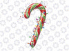 Candy Cane Merry and Bright Christmas Lights Candy Png, Candy Cane Red And White Png Candy Digital Download Png