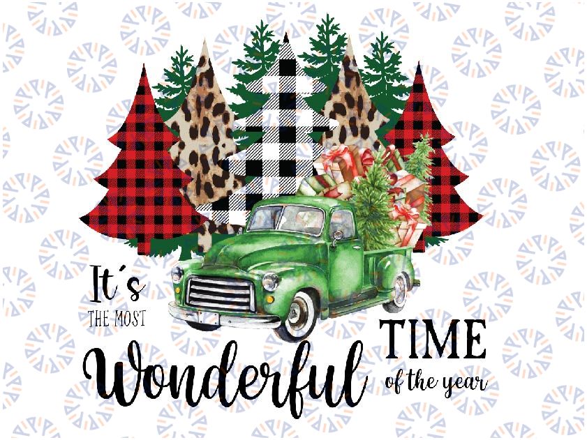 It's Most Wonderful Time of the Year Red Truck Png, Funny Christmas Png, Merry Christmas Png, Digital download
