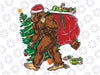 Bigfoot Christmas Tree Lights Xmas Boys Men Sasquatch Lovers Png, Bigfoot Xmas Tree Png, Digital Download Png