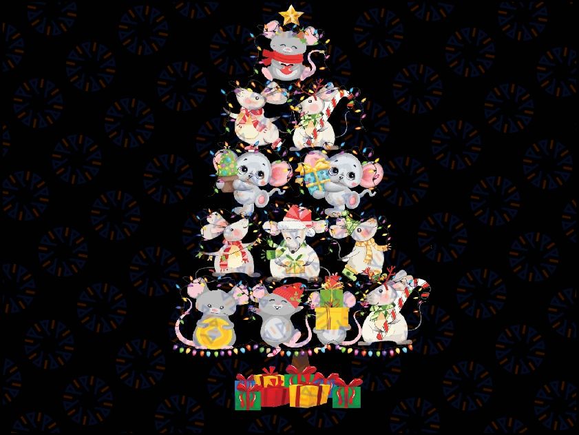 Hamsters Christmas Tree Santa Hamster Christmas Lights Png, Funny Hamster Christmas, Hamster Lover Png, Digital Download Png