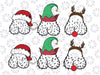 Hairy Christmas Balls svg Clip Art, Male Genitals svg, Santa and E-l-f Adult Humor, Christmas Balls, Digital Download