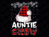 Christmas Auntie Crew Buffalo red plaid Pajamas Family Xmas, Auntie Crew PNG, Christmas Auntie Crew Red Buffalo Plaid Pajamas Png, San-ta Hat Buffalo Plaid