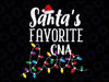San-ta Favorite CNA Christmas lights San-ta SVG Xmas,Silhouette Cricut Vinyl Cut File Winter Holiday Certified Nursing Assistant svg