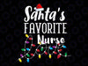 San-ta Favorite Nurse Christmas lights San-ta svg Xmas, Silhouette Cricut Vinyl svg Cut File Winter Holiday Certified Nursing Assistant