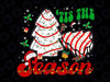 Little Tis'-The-Season Christmas Tree Cakes Deb-bie Groovy PNG, Retro stay groovy png Christmas cake png Sublimation Transfer
