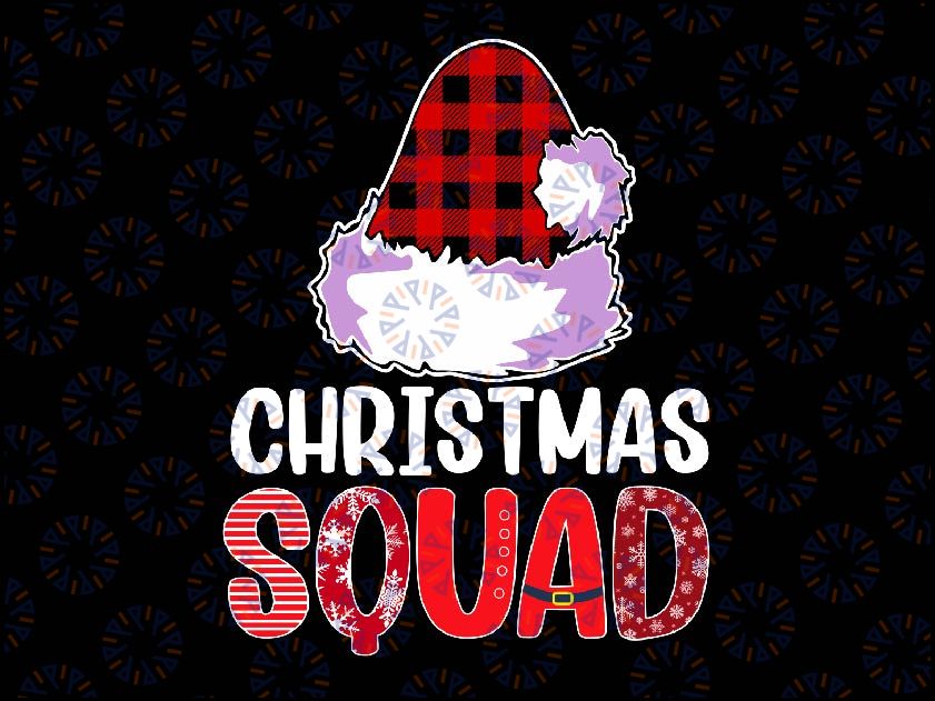 Christmas Squad Red Plaid San-ta Hat PNG, Merry Christmas png,San-ta png ,Kids Christmas png, Snowman png