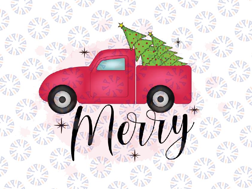 Christmas PNG, Sublimation design, Red Truck, Merry Christmas, instant download, sublimation graphics, clipart, png,buffalo plaid red truck