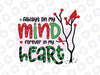 Always On My Mind Forever In My Heart PNG, Christmas png, Winter Holidays png, Christmas Png Sublimation Digital Download