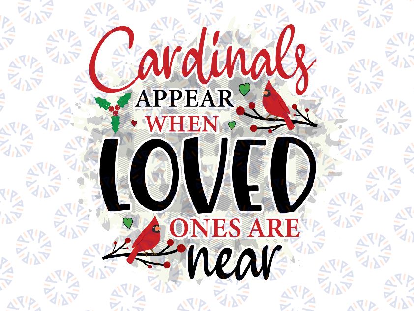 Cardinal PNG Cardinals appear when Angels are Near, Remembrance png for Memorial, Winter Holidays png, Christmas Png Sublimation Digital Download