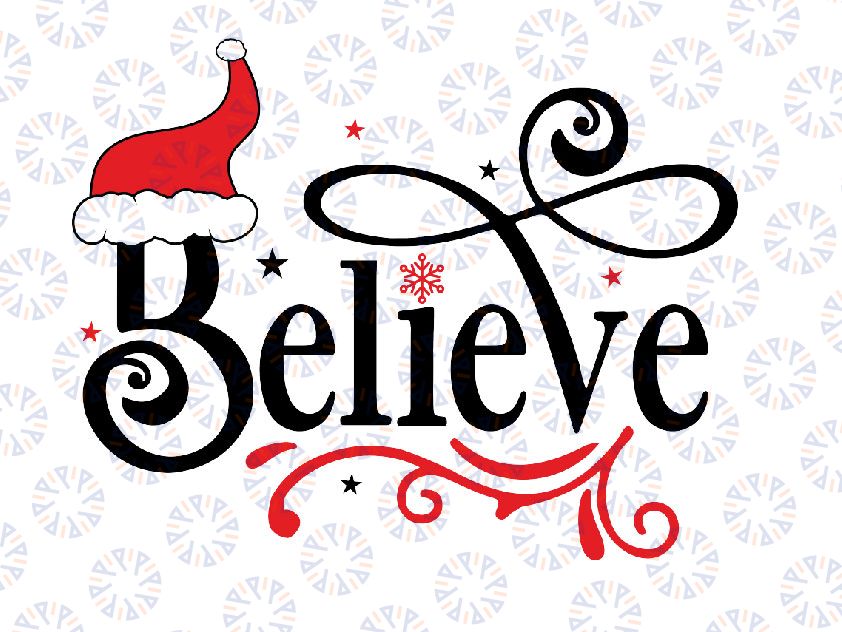 Believe Christmas SVG, Believe Svg,Believe cut files svg,Believe Silhouette Cricut, Merry Christmas SVG, Funny Christmas SVG, Svg File for Cricut, Png, Dxf