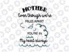 Mother's Day svg / Mother Even Though We're Miles Apart You're In My Heart Always  - Funny Mother's Day svg, dxf,eps,png, Digital Download