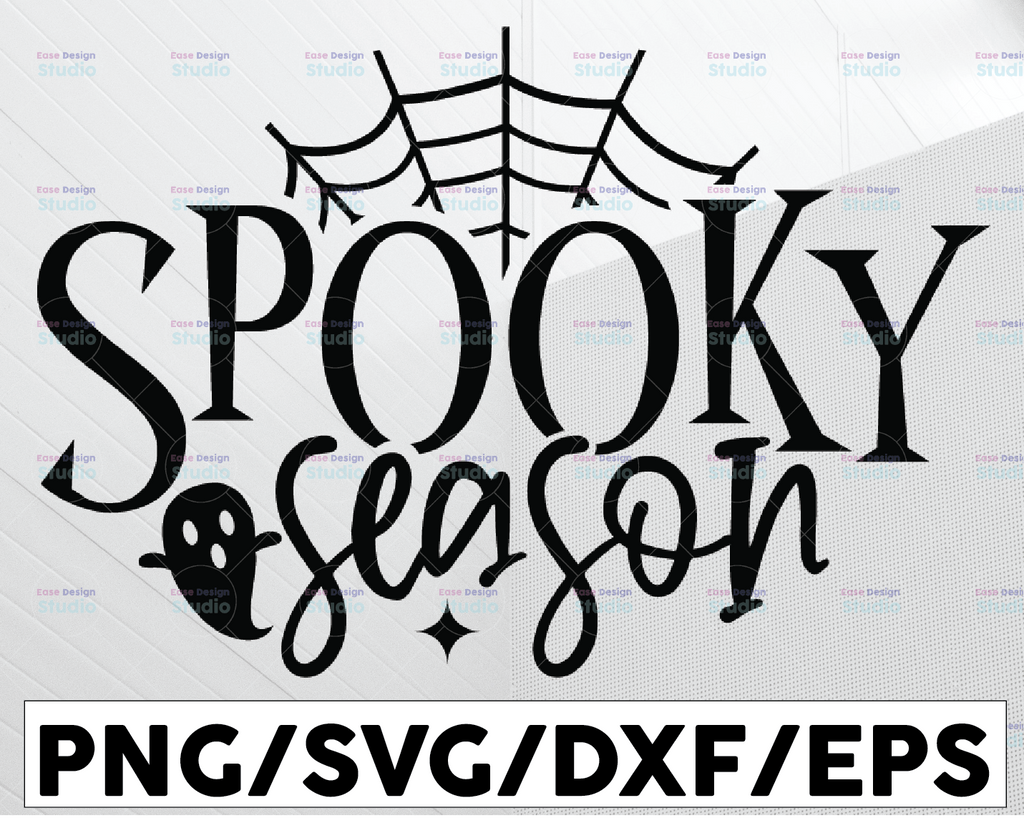 Spooky Season SVG, Ghost, Spider web SVG, halloween shirt design svg, Halloween SVG, cute ghost svg, Autumn svg, fall svg