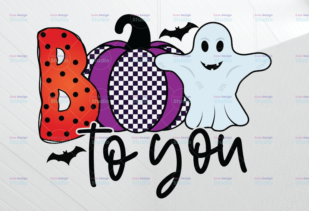 Boo to you PNG, Halloween t-shirt digital design Pumpkin, Happy Halloween png, Ghost png sublimation graphics