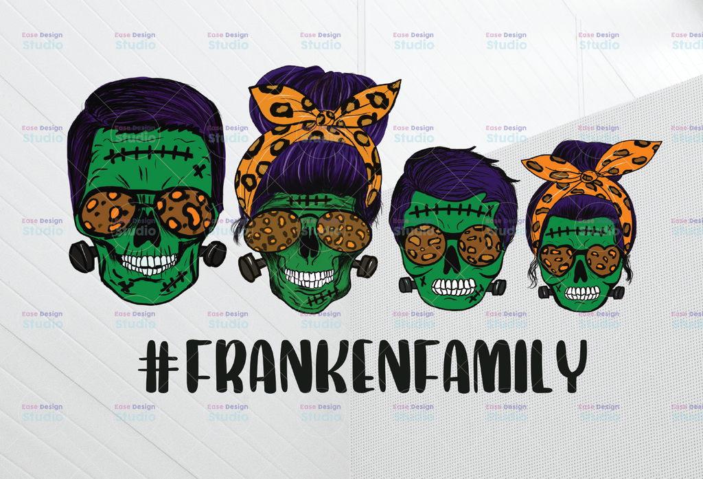 Franken Family Sublimation png, Monster Family skull Sublimation PNG Designs, Halloween design, Family Halloween Png, Halloween png