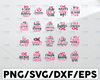 Breast Cancer SVG Bundle, Survivor Svg, Ribbon Svg, Pink Ribbon SVG, Breast Cancer SVG, Cut Files, Cricut, Silhouette, Vector